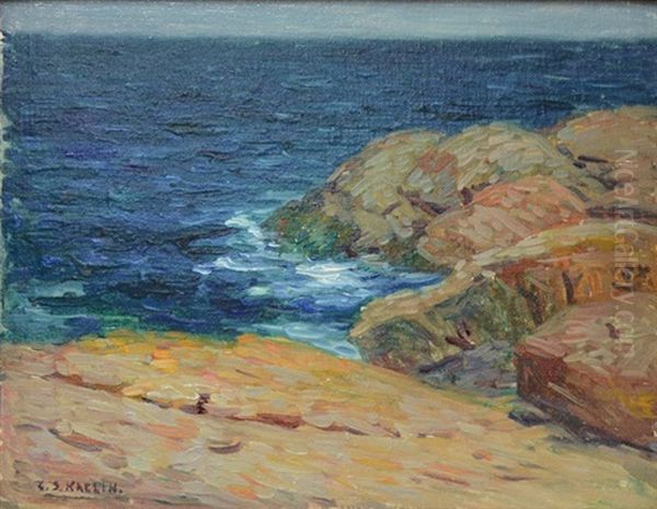 Rocky Coast Oil Painting by Charles Salis Kaelin