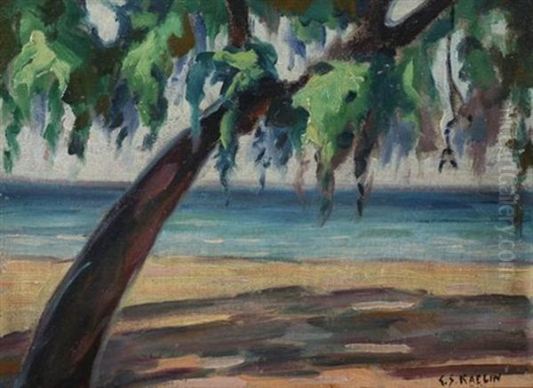 Shoreline Oil Painting by Charles Salis Kaelin