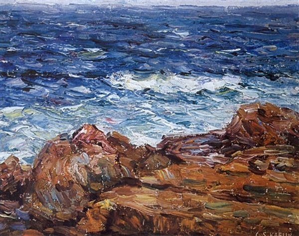 Shore Near Rockport Oil Painting by Charles Salis Kaelin