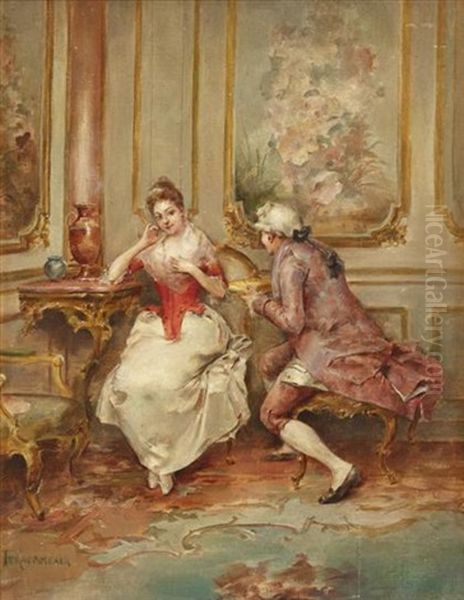 The Gift Oil Painting by Frederik Hendrik Kaemmerer