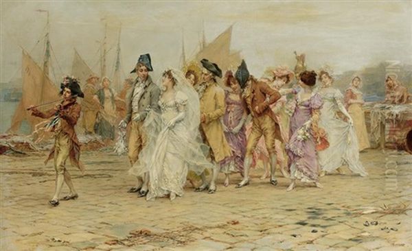 The Wedding Procession by Frederik Hendrik Kaemmerer