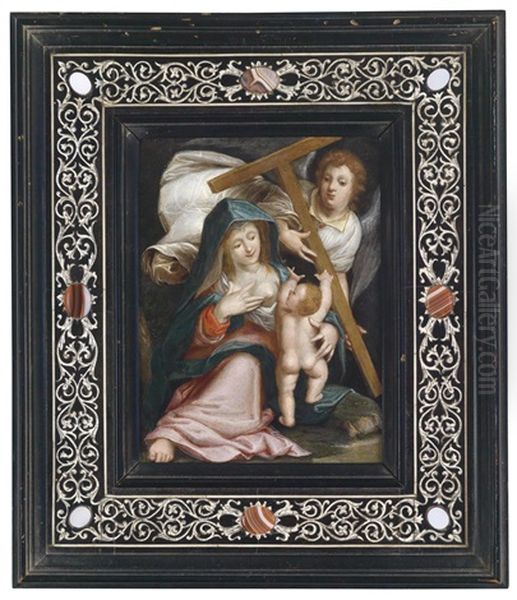 Madonna Mit Kind Oil Painting by Johann Mathias Kager