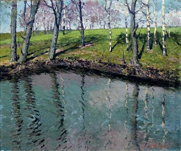 Spring Oil Painting by Karl Nikolaevich Kahl