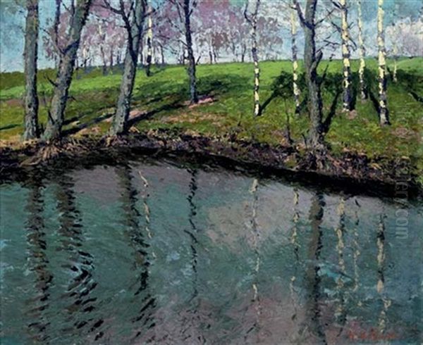 Spring Oil Painting by Karl Nikolaevich Kahl