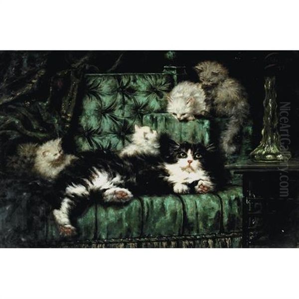 The Proud Mother Oil Painting by Carl Kahler