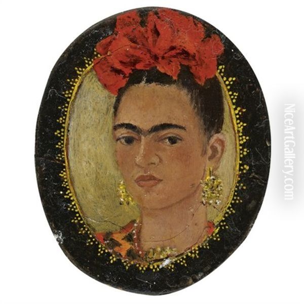 Autorretrato Oil Painting by Frida Kahlo