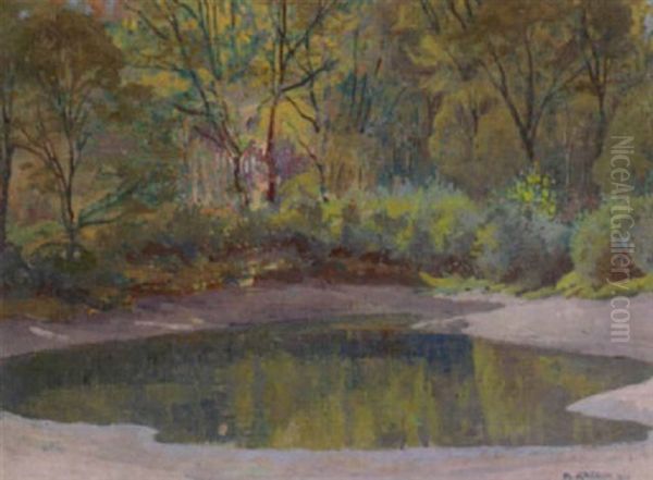 Herbst In Der Au Oil Painting by Max Kahrer