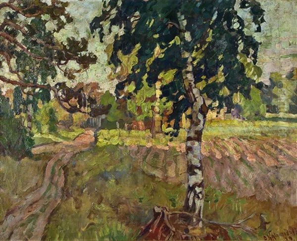 Sonnendurchflutete Landschaft Oil Painting by Anatoly Dmitrievich Kaigorodov