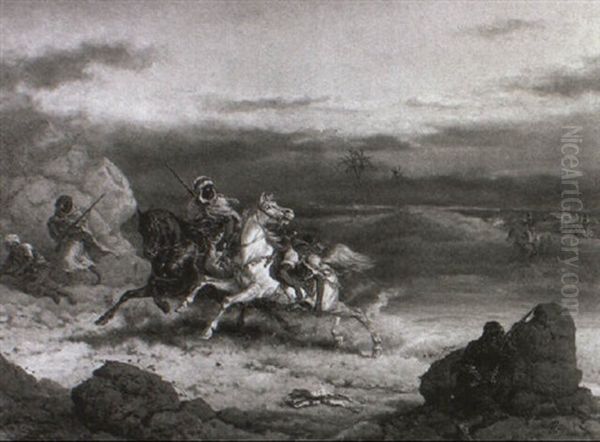 Die Verfolgung Oil Painting by Friedrich Kaiser