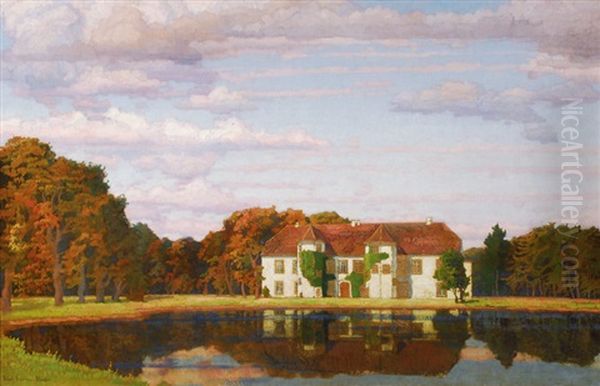 The Manor House Of Tangstedt Oil Painting by Richard Kaiser