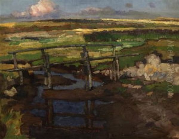 Brucke Auf Sylt Oil Painting by Richard Kaiser