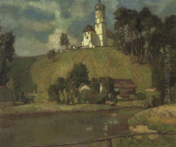 Bayerische Kirche Oil Painting by Richard Kaiser