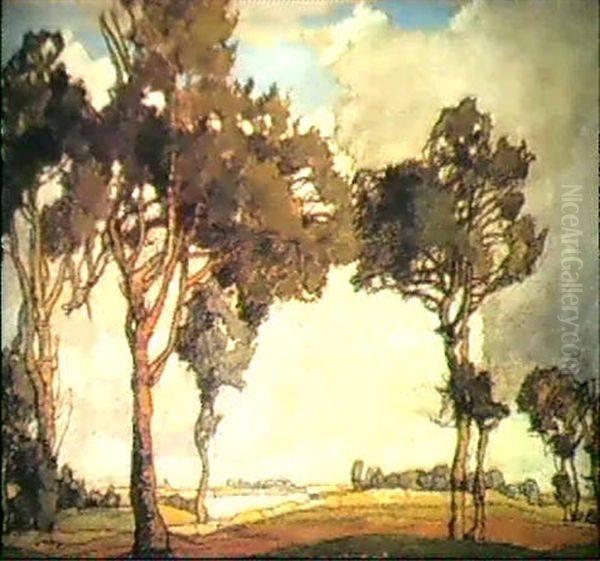 Baume Bei Aufziehendem Gewitter Oil Painting by Richard Kaiser