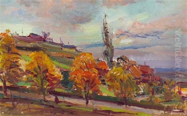 Herbststimmung Oil Painting by Carl Kaiser-Herbst