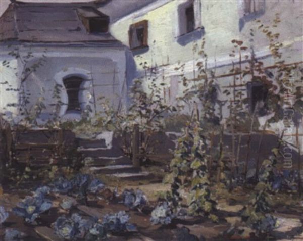 Garten Oil Painting by Carl Kaiser-Herbst