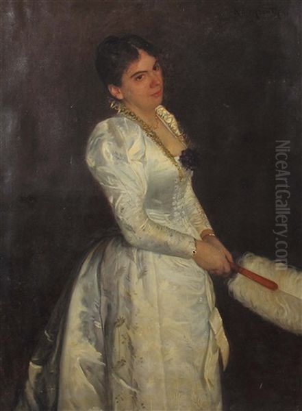 Portrait Der Clara Olschlager-wiede Oil Painting by Karl Walter Leopold von Kalckreuth