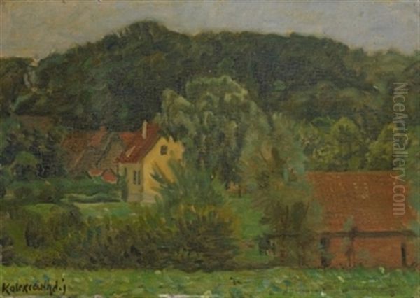 Hauser Bei Hittfeld Oil Painting by Karl Walter Leopold von Kalckreuth