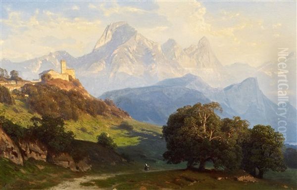 Alpenlandschaft Mit Eiger, Monch Und Jungfrau (?) Oil Painting by Stanislas Graf Von Kalckreuth