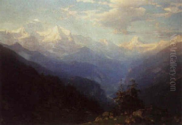 Die Jungfrau Von Lauterbrunner Tal Oil Painting by Stanislas Graf Von Kalckreuth