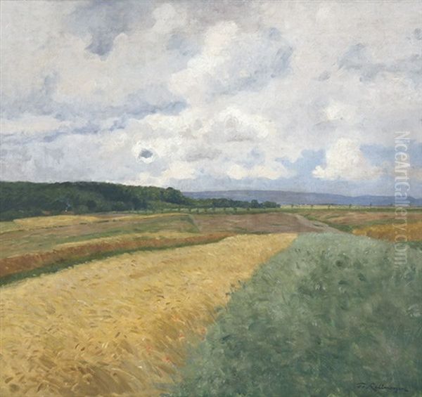 Landschaft Bei Grotzingen Oil Painting by Friedrich Kallmorgen