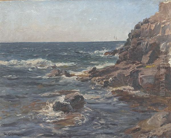 Meeresgestade, Bornholm Oil Painting by Friedrich Kallmorgen