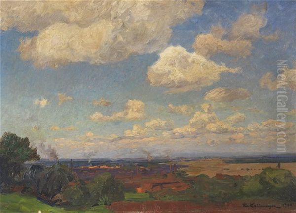 Sommerwolken Oil Painting by Friedrich Kallmorgen