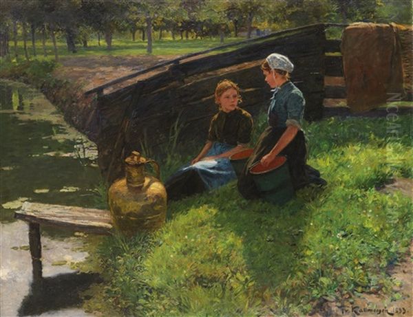 Sommernachmittag Oil Painting by Friedrich Kallmorgen