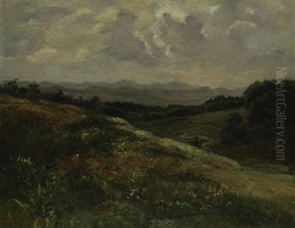 Blick Auf Den Schwarzwald (motiv Bei Grotzingen) Oil Painting by Friedrich Kallmorgen