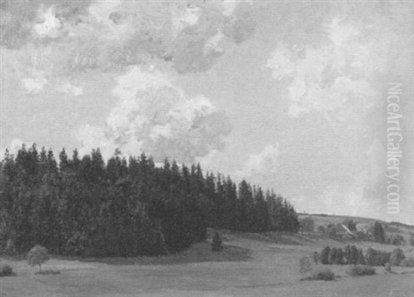 Bei Hinterzarten Im Schwarzwald Oil Painting by Friedrich Kallmorgen