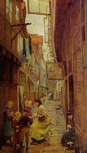 In Der Gasse Oil Painting by Friedrich Kallmorgen