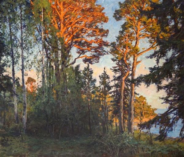 Autumn Light Oil Painting by Gottfried Kallstenius