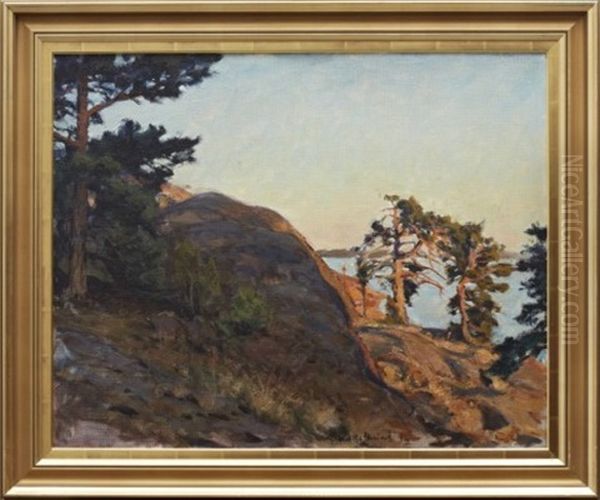 Skargardslandskap Oil Painting by Gottfried Kallstenius