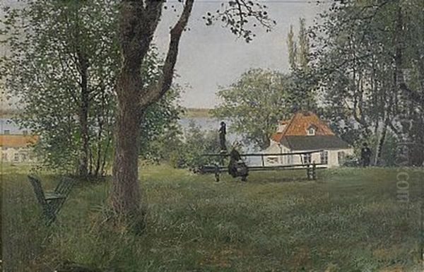 Motesplatsen Oil Painting by Gottfried Kallstenius