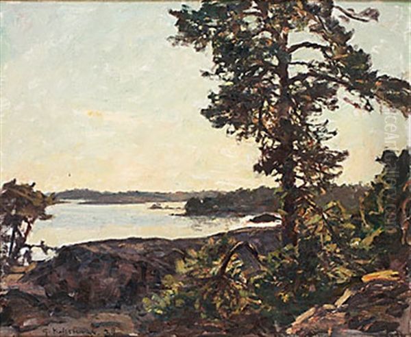 Solbelysta Tallar Oil Painting by Gottfried Kallstenius