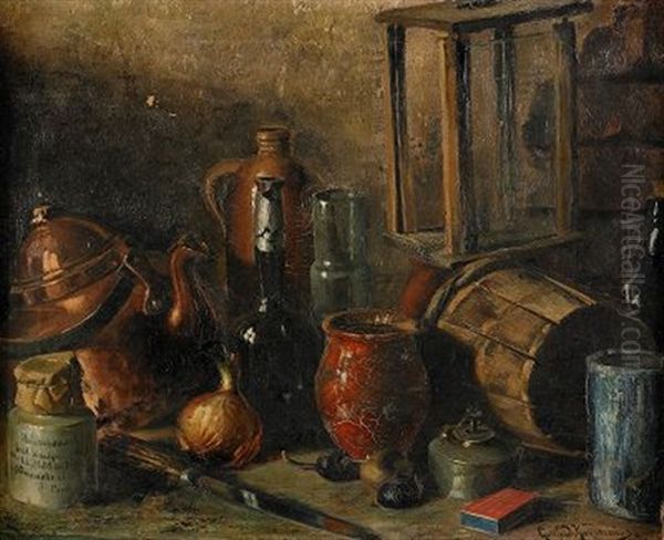 Koksstilleben Oil Painting by Gottfried Kallstenius