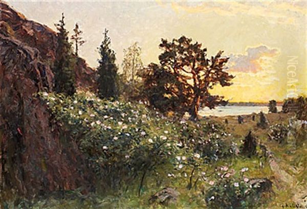 Sommerkvall Oil Painting by Gottfried Kallstenius