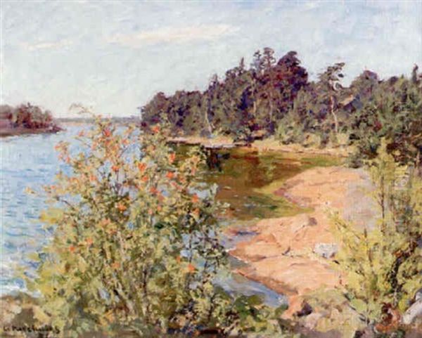 Skargardslandskap Oil Painting by Gottfried Kallstenius