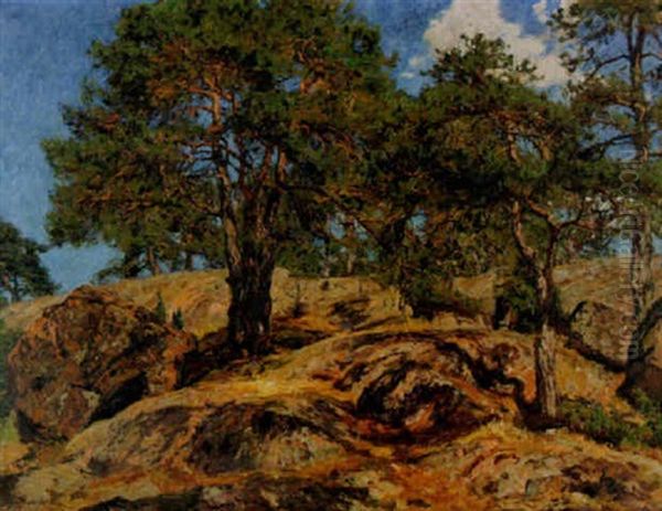 Dvargtallar - Sommarlandskap Oil Painting by Gottfried Kallstenius