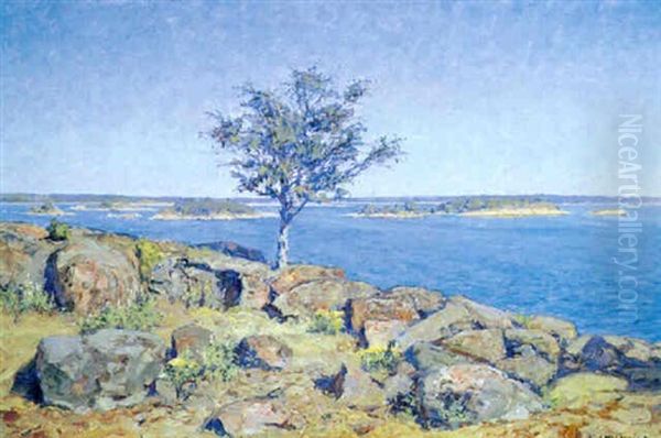 Hogsommar, Smalands Skargard Oil Painting by Gottfried Kallstenius