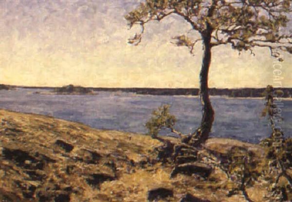 Skargardsvy Oil Painting by Gottfried Kallstenius