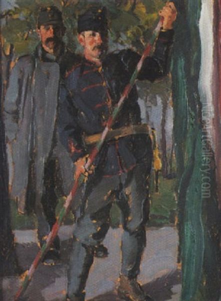 Ungarische Soldaten Im Ersten Weltkrieg Oil Painting by Peter Kalman