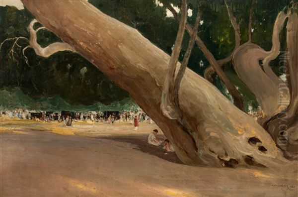 In The Shade Of Giants, California Oil Painting by Ivan Leonardovich Kalmykov