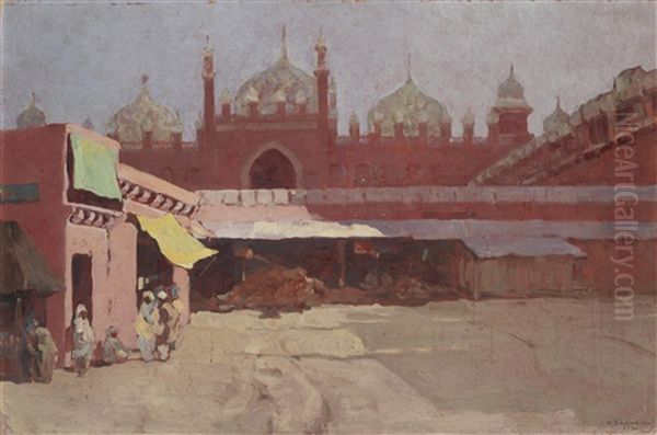 The Red Fort, India Oil Painting by Ivan Leonardovich Kalmykov