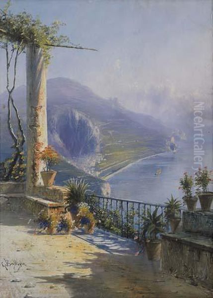 Veduta Di Amalfi Oil Painting by Giovanni Battista