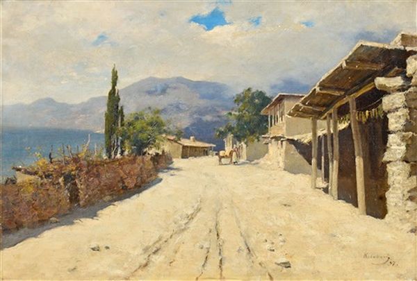 View From The Crimea Oil Painting by Ivan Leonardovich Kalmykov