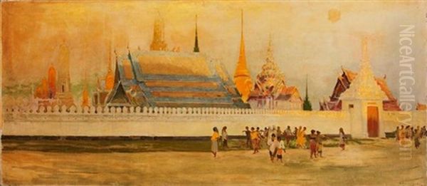 Temple Of The Imperial Buddha Oil Painting by Ivan Leonardovich Kalmykov