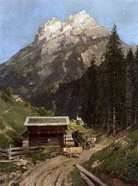 Landschaft In Sudtirol Oil Painting by Karl Kaltenmoser