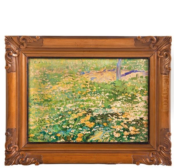 Blooming Meadow Oil Painting by Alois Kalvoda