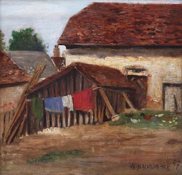 U Staveni Oil Painting by Alois Kalvoda