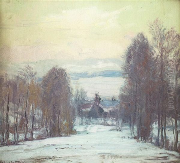 Winterlandschaft Oil Painting by Alois Kalvoda